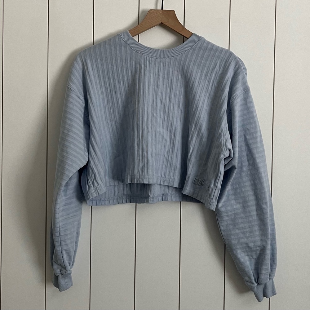 L Space Half Court Pullover in Mist Blue